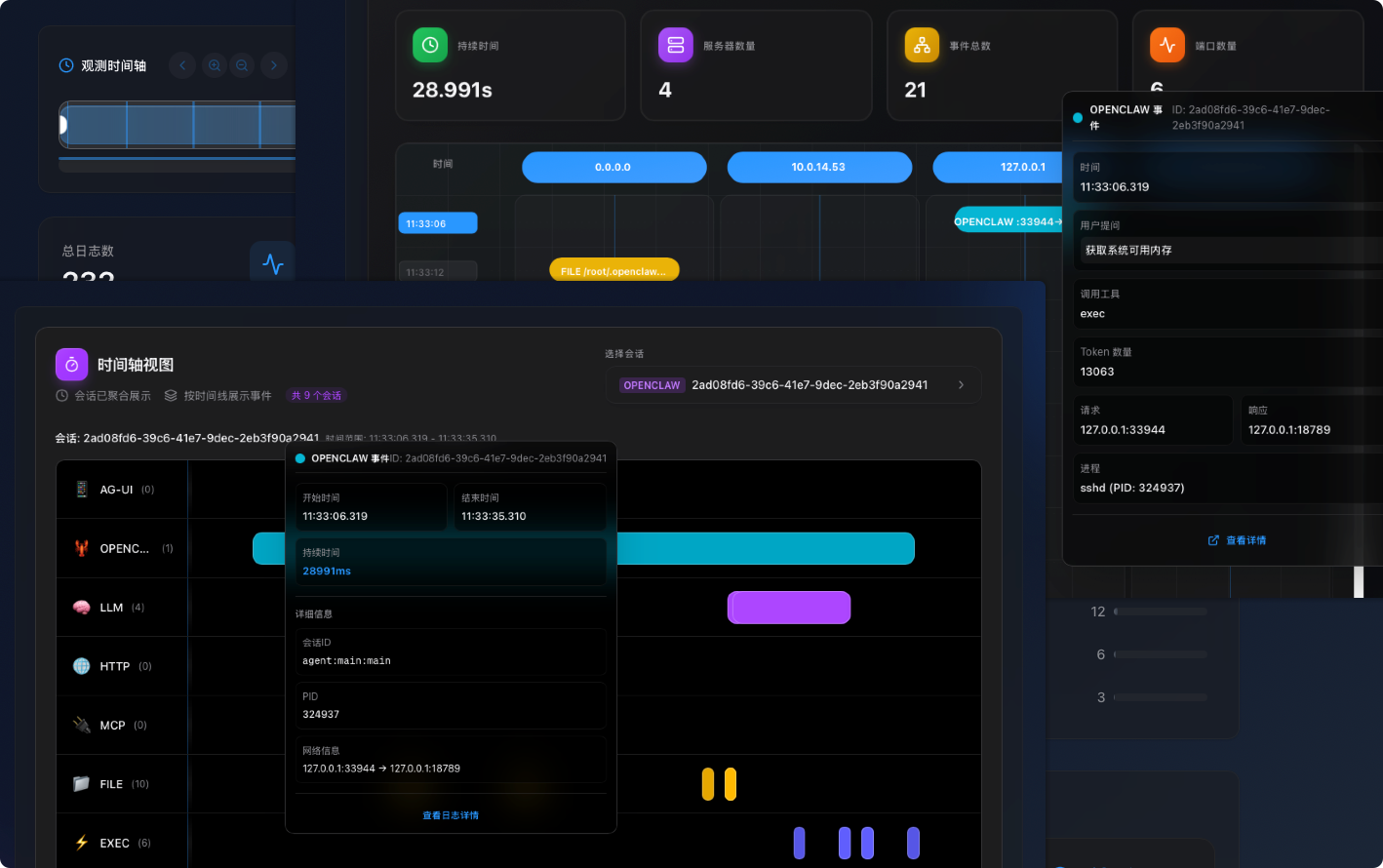 时间轴风险高亮界面